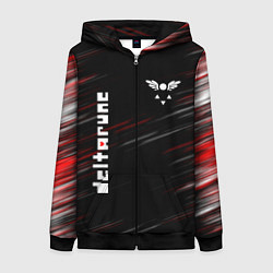 Толстовка на молнии женская Deltarune - Дельта, цвет: 3D-черный