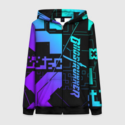 Толстовка на молнии женская Ghostrunner Neon, цвет: 3D-черный