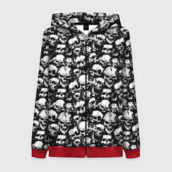 Женская толстовка на молнии Screaming skulls