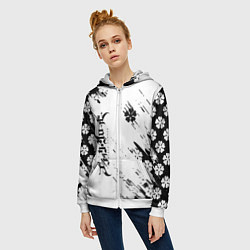 Толстовка на молнии женская Чёрный клевер black clover,, цвет: 3D-белый — фото 2
