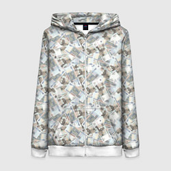 Женская толстовка на молнии Банкноты 50 рублей