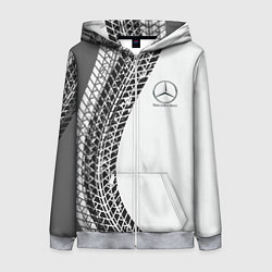 Толстовка на молнии женская Mercedes-Benz дрифт, цвет: 3D-меланж