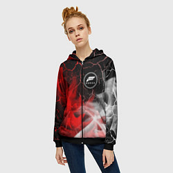 Толстовка на молнии женская ФОРЗА ХОРАЙЗЕН Яркий 9, цвет: 3D-черный — фото 2