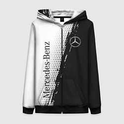 Толстовка на молнии женская Mercedes-Benz - Sport, цвет: 3D-черный