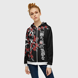 Толстовка на молнии женская Корпус бойни демонов, цвет: 3D-белый — фото 2