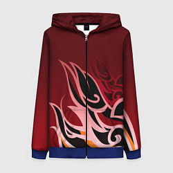 Толстовка на молнии женская ТОМА GENSHIN IMPACT, цвет: 3D-синий