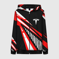 Толстовка на молнии женская ТЕСЛА - RED SPORT, цвет: 3D-черный