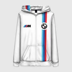 Женская толстовка на молнии БМВ 3 STRIPE BMW WHITE