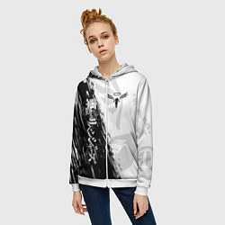 Толстовка на молнии женская WALHALLA TEAM LOGO BLACK ТОКИЙСКИЕ МСТИТЕЛИ, цвет: 3D-белый — фото 2