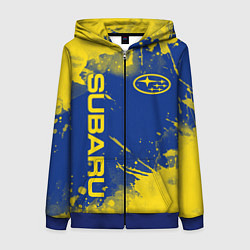 Толстовка на молнии женская SUBARU - СУБАРУ БРЫЗКИ КЛАССИЧЕСКИЕ, цвет: 3D-синий