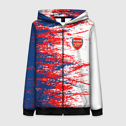 Женская толстовка на молнии Arsenal fc арсенал фк texture