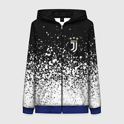 Женская толстовка на молнии Juventus fc брызги краски