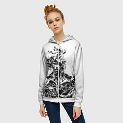 Толстовка на молнии женская Metal Gear Rising: Revengeance, цвет: 3D-белый — фото 2
