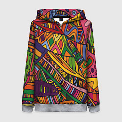 Женская толстовка на молнии Психоделический узор