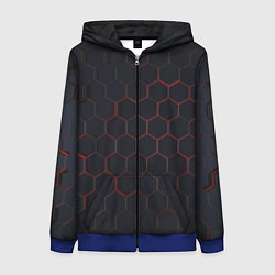 Женская толстовка на молнии Красная сетка