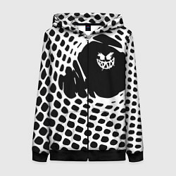 Толстовка на молнии женская Pyrokinesis - абстракция, цвет: 3D-черный