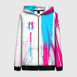 Толстовка на молнии женская Hunter x Hunter neon gradient style: по-вертикали, цвет: 3D-черный