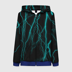 Женская толстовка на молнии Неоновые молнии