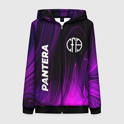 Толстовка на молнии женская Pantera violet plasma, цвет: 3D-черный