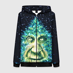 Женская толстовка на молнии Мудрое Новогоднее Дерево