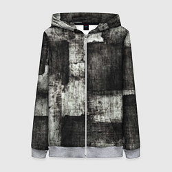 Толстовка на молнии женская Белый и чёрный абстракт, цвет: 3D-меланж