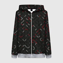 Толстовка на молнии женская Текстурный узор, цвет: 3D-меланж