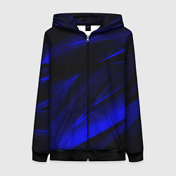 Женская толстовка на молнии Geometry blue stripes