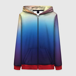 Женская толстовка на молнии Blue gradient colors
