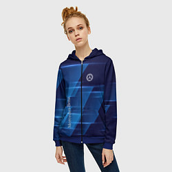 Толстовка на молнии женская Mercedes Benz sign, цвет: 3D-синий — фото 2