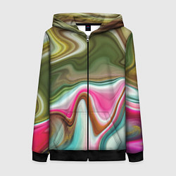 Женская толстовка на молнии Color waves