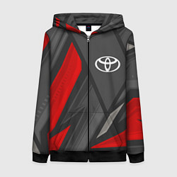 Толстовка на молнии женская Toyota sports racing, цвет: 3D-черный