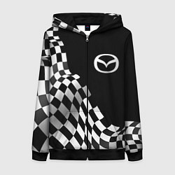 Женская толстовка на молнии Mazda racing flag