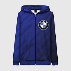 Толстовка на молнии женская BMW градиент, цвет: 3D-синий