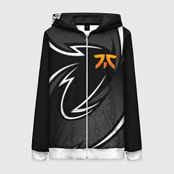 Женская толстовка на молнии Fnatic - white line