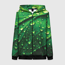 Толстовка на молнии женская Утренняя роса, цвет: 3D-черный