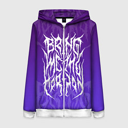 Толстовка на молнии женская Bring Me The Horizon Lettering, цвет: 3D-белый