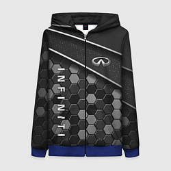 Женская толстовка на молнии Infiniti - черный металл