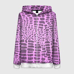 Женская толстовка на молнии Розовая рептилия