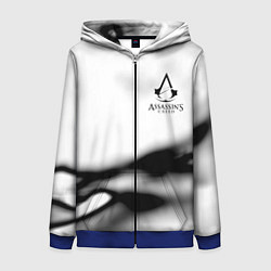 Толстовка на молнии женская Assassins Creed logo texture, цвет: 3D-синий