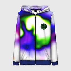 Толстовка на молнии женская Razer toxic, цвет: 3D-синий