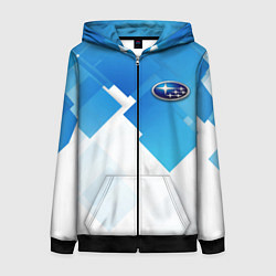Толстовка на молнии женская Subaru art, цвет: 3D-черный
