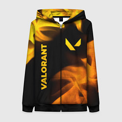 Толстовка на молнии женская Valorant - gold gradient вертикально, цвет: 3D-черный