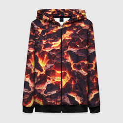 Женская толстовка на молнии Бурлящая лава