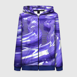Женская толстовка на молнии Фиолетовая вязкая абстракция
