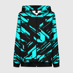 Толстовка на молнии женская Айзек стиль неоновый броня, цвет: 3D-черный