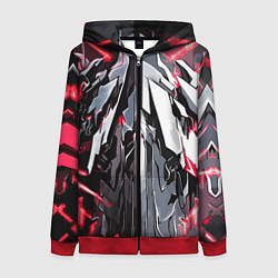 Женская толстовка на молнии Адский доспех красный