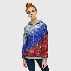 Толстовка на молнии женская Драгоценные камни России, цвет: 3D-меланж — фото 2