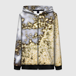 Женская толстовка на молнии Магический серо-золотой
