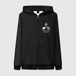 Женская толстовка на молнии Mitsubishi - carbon and metal