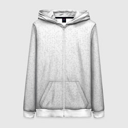 Женская толстовка на молнии Серо-белый паттерн мелкая мозаика